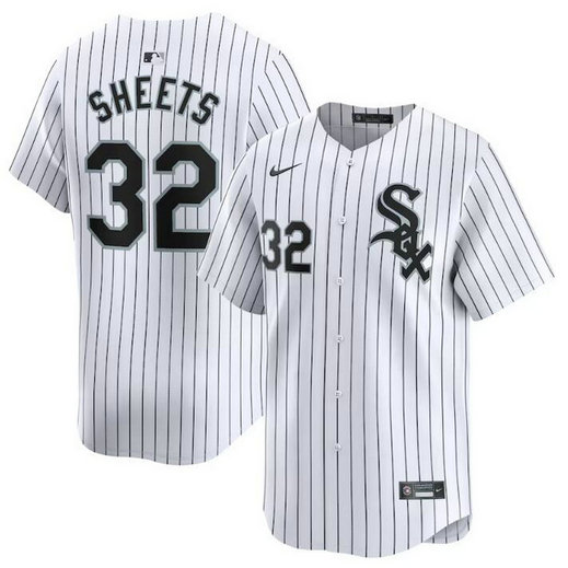 Men's Chicago White Sox #32 Gavin Sheets White 2024 Home Limited Stitched Baseball Jersey