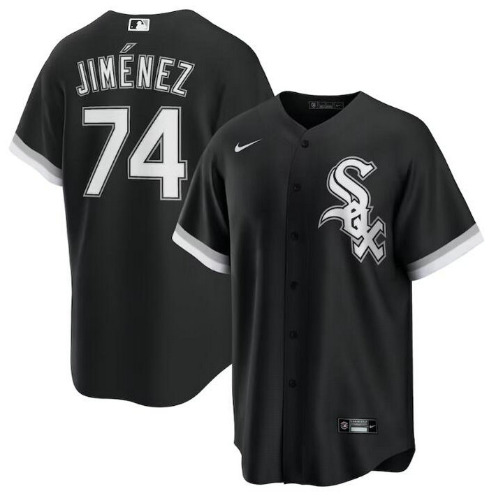 Men's Chicago White Sox #74 Eloy Jimenez Black 2024 Alternate Stitched Baseball Jersey