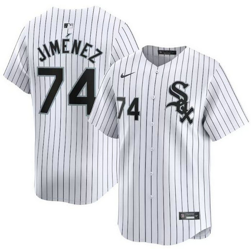 Men's Chicago White Sox #74 Eloy Jimenez White 2024 Home Limited Stitched Baseball Jersey