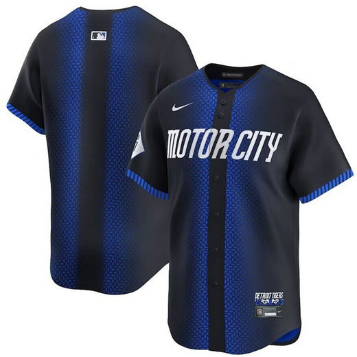 Men's Detroit Tigers Blank 2024 Navy City Connect Cool Base Limited Jersey