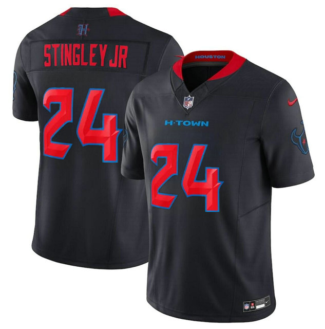Men's Houston Texans #24 Derek Stingley Jr. Navy 2024 2nd Alternate F.U.S.E Vapor Stitched Jersey