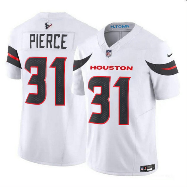 Men's Houston Texans #31 Dameon Pierce White 2024 Vapor F.U.S.E. Limited Stitched Jersey
