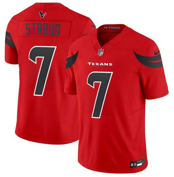 Men's Houston Texans #7 C.J. Stroud Red 2024 Alternate F.U.S.E Vapor Stitched Jersey