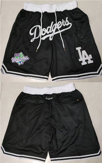 Men's Los Angeles Dodgers Black Shorts 