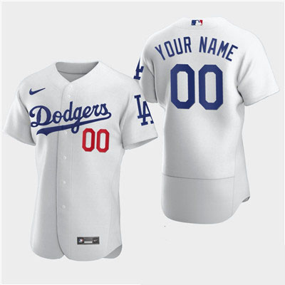 Men's Los Angeles Dodgers Custom Nike White Flexbase Jersey