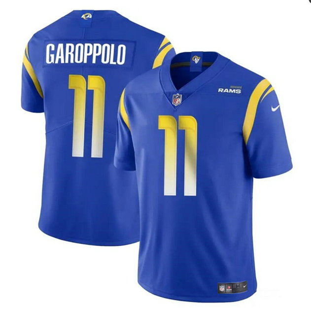 Men's Los Angeles Rams #11 Jimmy Garoppolo Blue Vapor Untouchable Stitched Football Jersey