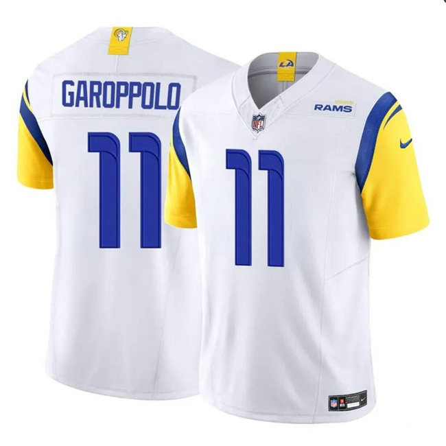 Men's Los Angeles Rams #11 Jimmy Garoppolo White 2024 F.U.S.E. Vapor Untouchable Stitched Football Jersey