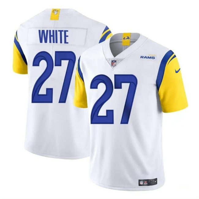 Men's Los Angeles Rams #27 Tre'Davious White White Vapor Untouchable Stitched Football Jersey