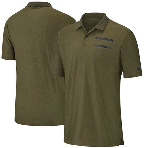 Men's Los Angeles Rams Salute to Service Sideline Polo Olive
