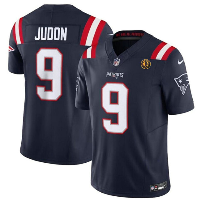 Men's New England Patriots #9 Matthew Judon Navy 2023 F.U.S.E. With John Madden Patch Vapor Limited Stitched Football Jersey