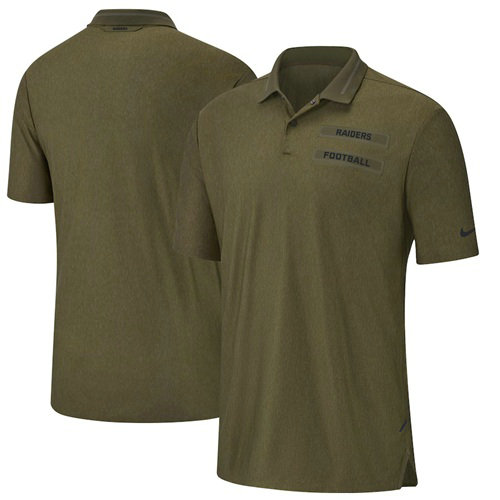 Men's Oakland Raiders Salute to Service Sideline Polo Olive