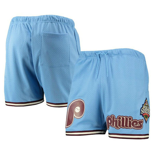 Men's Philadelphia Phillies Light Blue Team Logo Mesh Shorts