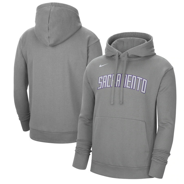 Men's Sacramento Kings Heather Charcoal 2022 23 City Edition Essential Pullover Hoodie