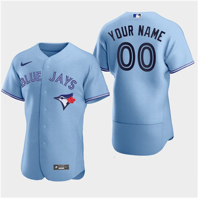 Men's Toronto Blue Jays Custom 2020 Alternate Flexbase Light Blue Jersey