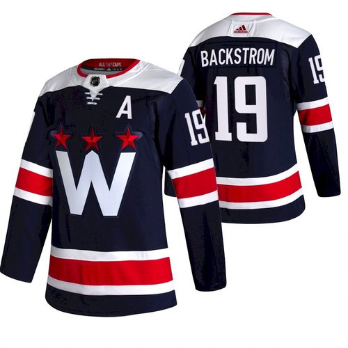 Men's Washington Capitals #19 Nicklas Backstrom NEW Navy Blue Stitched NHL Jersey
