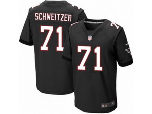 Men Nike Atlanta Falcons #71 Wes Schweitzer Elite Black Alternate NFL Jersey