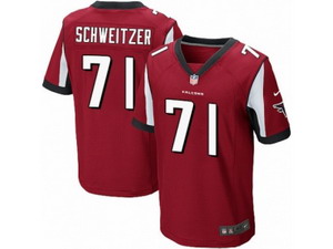Men Nike Atlanta Falcons #71 Wes Schweitzer Elite Red Team Color NFL Jersey