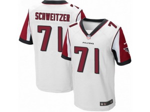 Men Nike Atlanta Falcons #71 Wes Schweitzer Elite White NFL Jersey