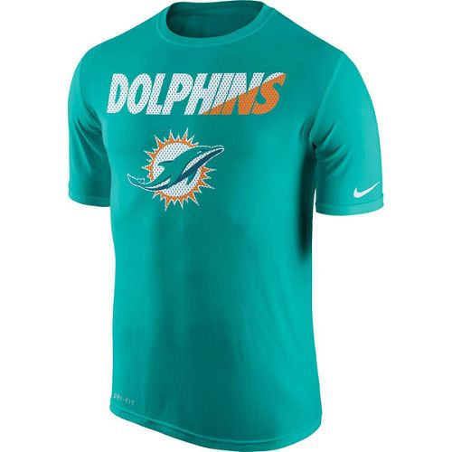 ff4c1eea9e9 Miami Dolphins Nike Aqua Legend Staff Practice Performance T-Shirt