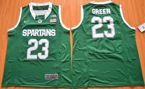 Michigan State Spartans 23 Draymond Green Green Authentic Basketball NCAA Jersey