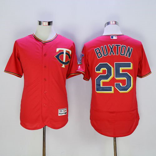 Minnesota Twins 25 Byron Buxton Red Flexbase Authentic Collection MLB Jersey
