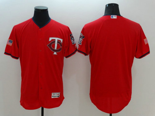 Minnesota Twins Blank Red 2016 Fashion Stars Stripes Flex Base Baseball Jersey