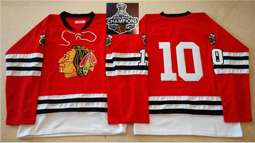 Mitchell And Ness 1960-61 Chicago Blackhawks Jerseys 10 Red No Name 2015 Stanley Cup Champions NHL Jersey