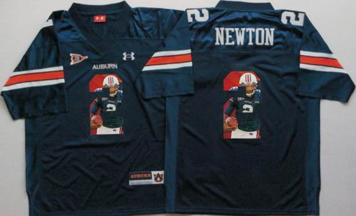 NCAA Auburn Tigers #2 Cam Newton Blue fashion jerseys