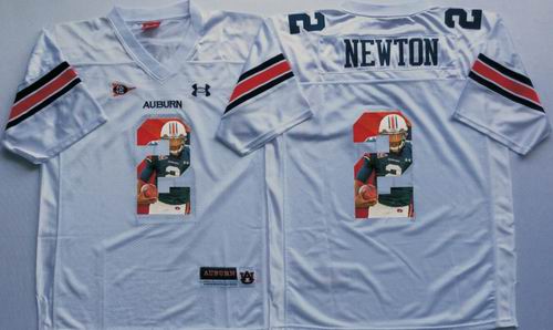 NCAA Auburn Tigers #2 Cam Newton White fashion jerseys