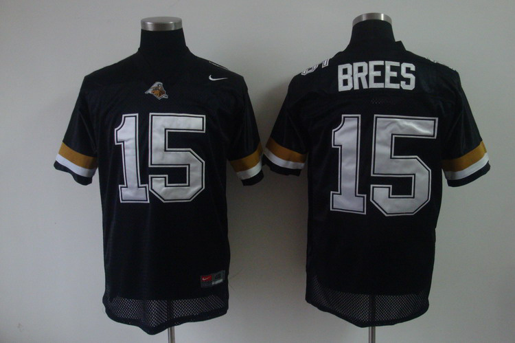 NCAA Purdue Boilermakers 15 Drew Brees Black Jerseys