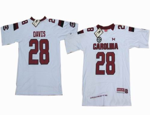 NCAA Stanford Cardinal 28# davis white Football Jersey