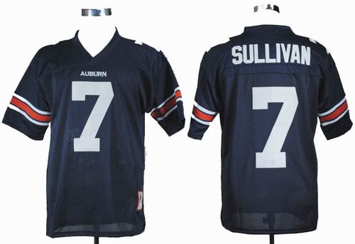 Ncaa Auburn Tigers Pat Sullivan 7 Navy Blue College Football Throwback Jersey