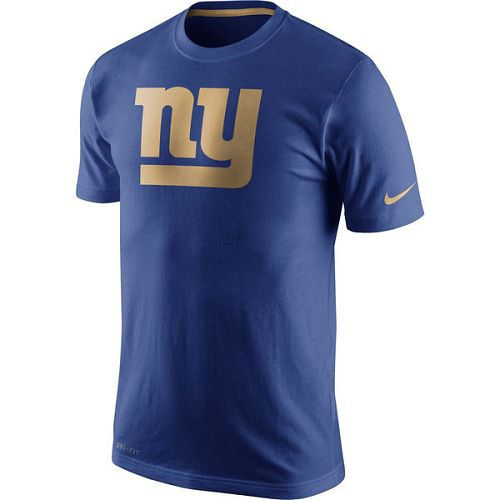 New York Giants Nike Royal Championship Drive Gold Collection Performance T-Shirt