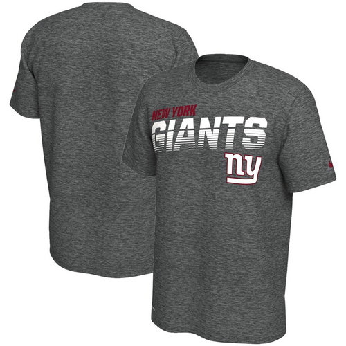 New York Giants Nike Sideline Line Of Scrimmage Legend Performance T-Shirt Heathered Gray