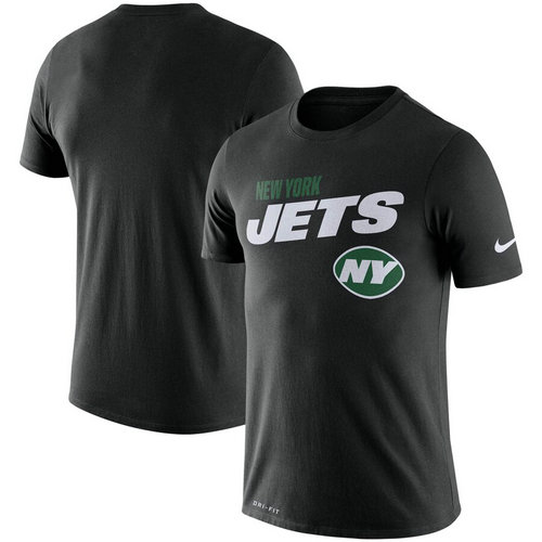 New York Jets Nike Sideline Line Of Scrimmage Legend Performance T-Shirt Black