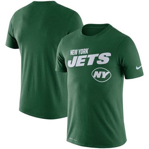 New York Jets Nike Sideline Line Of Scrimmage Legend Performance T-Shirt Green