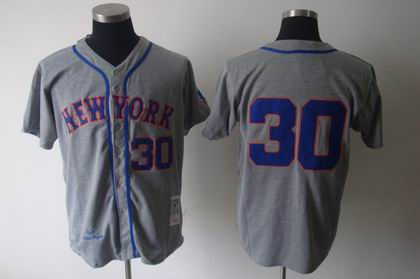 New York Mets #30 Nolan Ryan  Mitchell & Ness grey jerseys