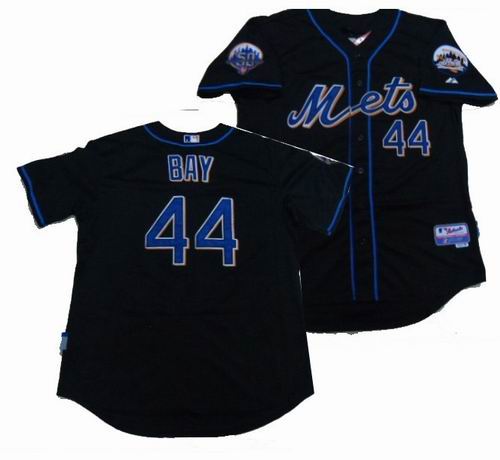 New York Mets #44 Jason Bay black wMets 50th Anniversary Patch