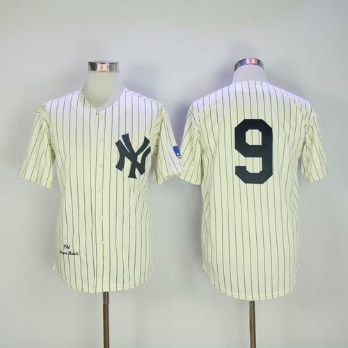 New York Yankees 9# Roger Maris cream 1951 throwback Jersey
