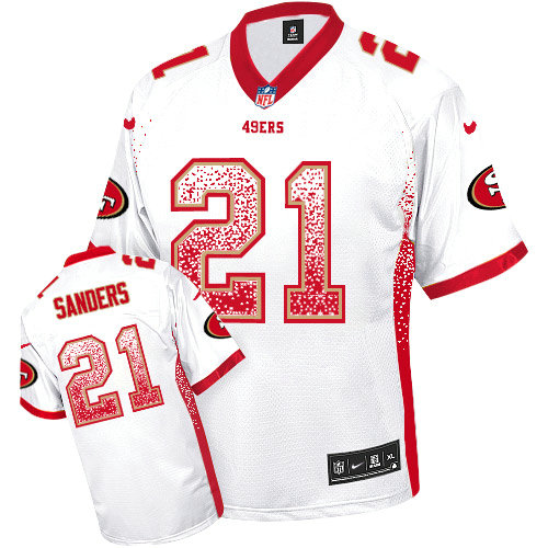 Nike 49ers 21 Deion Sanders Red Team Color Men's Stitched NFL Elite
