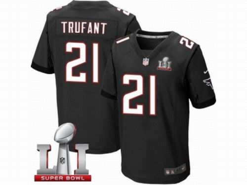 Nike Atlanta Falcons #21 Desmond Trufant Elite Black Super Bowl LI 51 Jersey
