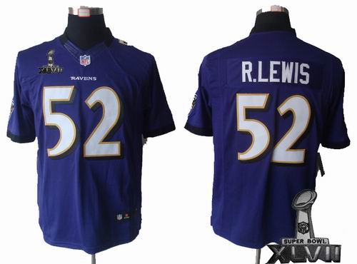 Nike Baltimore Ravens #52 Ray Lewis purple limited 2013 Super Bowl XLVII Jersey