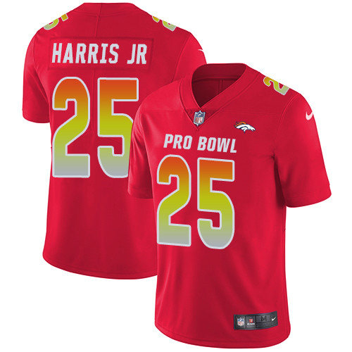 Nike Broncos #25 Chris Harris Jr Red Men's Stitched NFL Limited AFC 2019 Pro Bowl Jersey