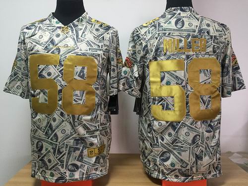 Nike Denver Broncos #58 Von Miller Dollar Fashion Game jerseys