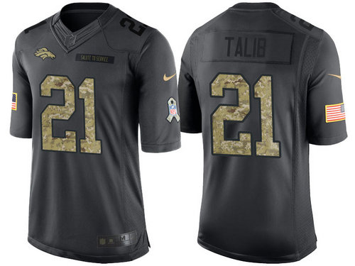 Nike Denver Broncos 21 Aqib Talib Black NFL Salute to Service Limited Jerseys