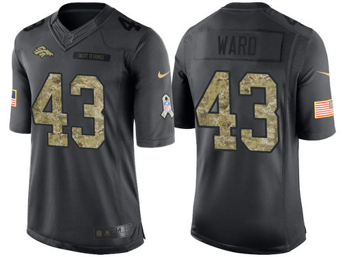 Nike Denver Broncos 43 T.J. Ward Black NFL Salute to Service Limited Jerseys