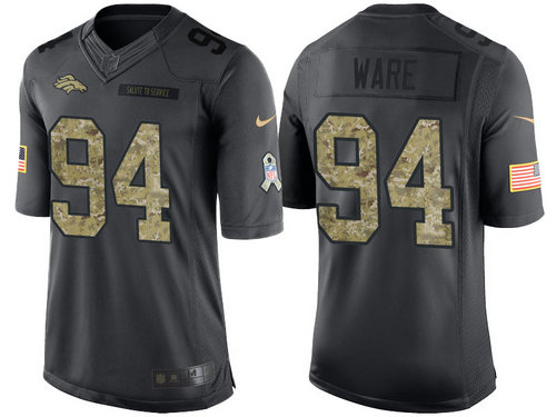 Nike Denver Broncos 94 DeMarcus Ware Black NFL Salute to Service Limited Jerseys