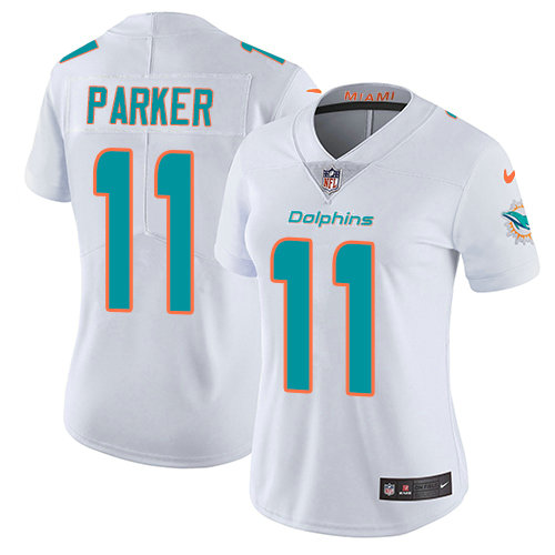 Nike Dolphins #11 DeVante Parker White Women's Stitched NFL Vapor Untouchable Limited Jersey