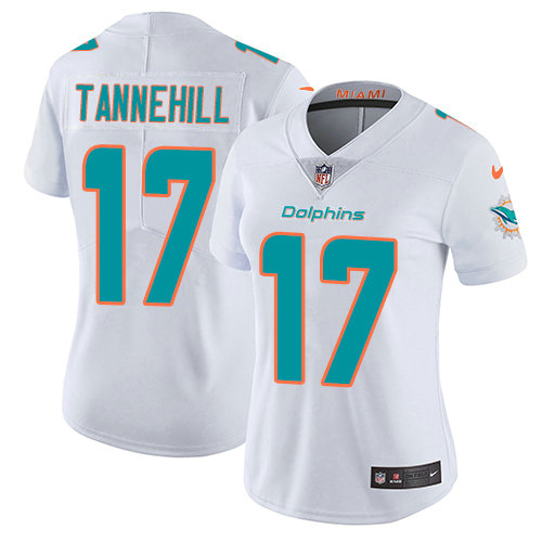 Nike Dolphins #17 Ryan Tannehill White Women's Stitched NFL Vapor Untouchable Limited Jersey