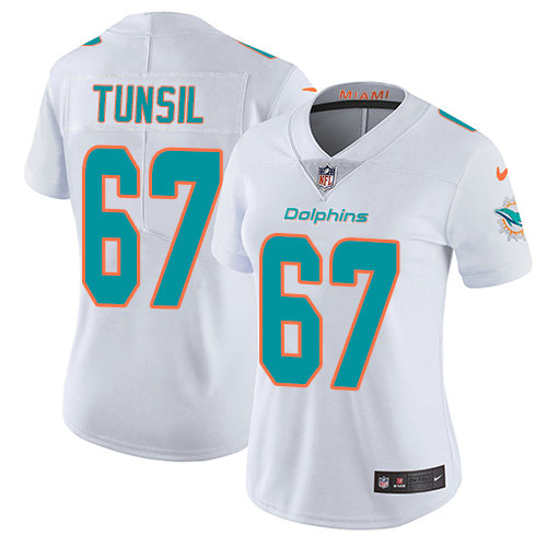 Nike Dolphins #67 Laremy Tunsil White Women's Stitched NFL Vapor Untouchable Limited Jersey